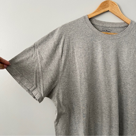 LL Bean Plain Grey Tees T-Shirt - XL - Picture 7 of 10